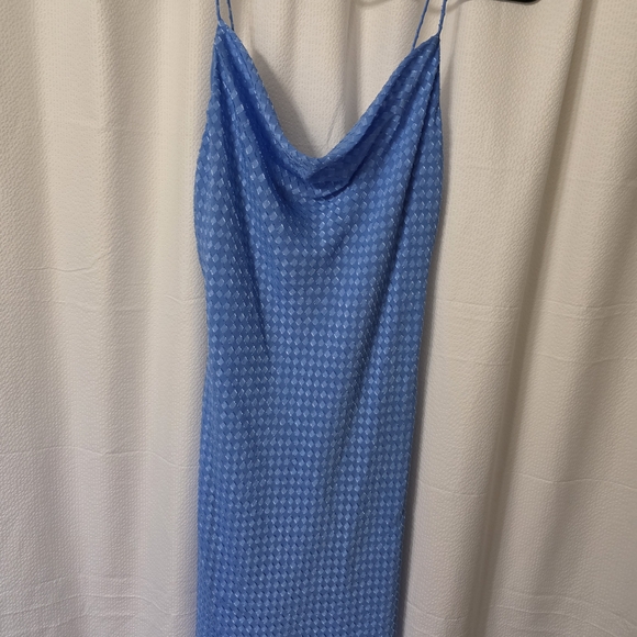 Alice + Olivia Blue and White Mini Slip Dress **SOLD DURING LIFE SHOW** - Picture 1 of 4